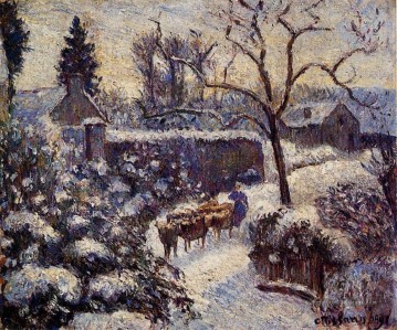  neige Art - l’effet de la neige à montfoucault 1891 Camille Pissarro
